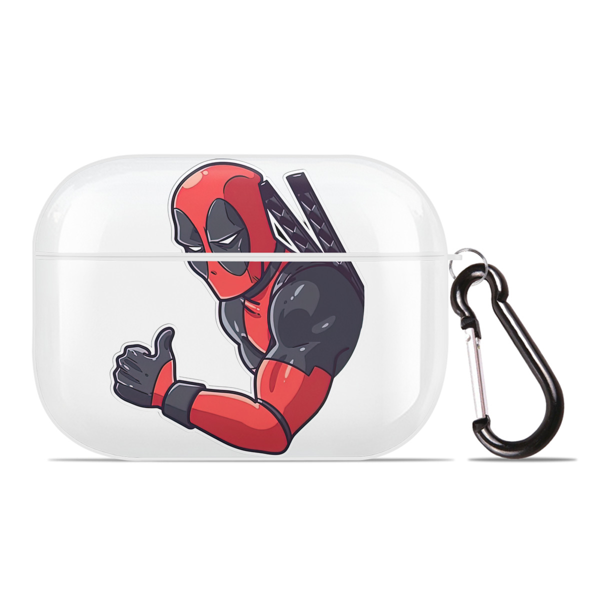 （画像用） Deadpool デッドプール 【AirPods Pro用】ハードシェル保護ケース 耐衝撃・防指紋・カラビナ付き商品仕様