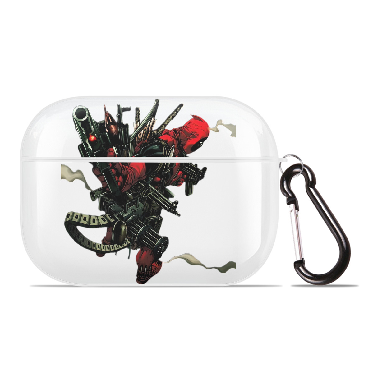 （画像用） Deadpool デッドプール 【AirPods Pro用】ハードシェル保護ケース 耐衝撃・防指紋・カラビナ付き商品仕様