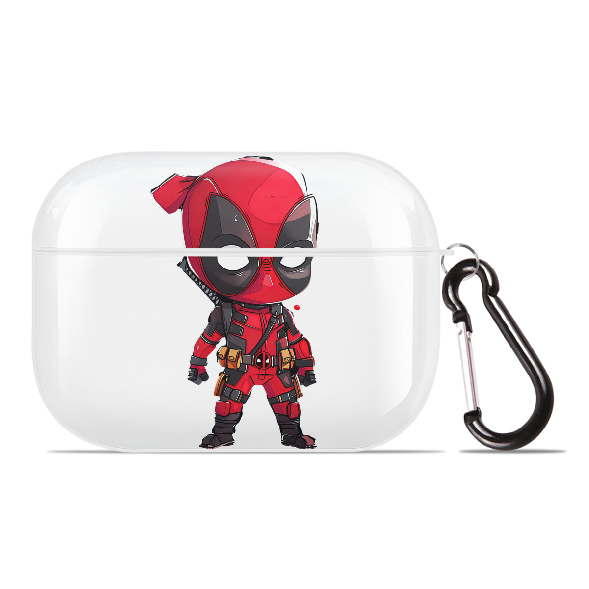 （画像用） Deadpool デッドプール 【AirPods Pro用】ハードシェル保護ケース 耐衝撃・防指紋・カラビナ付き商品仕様