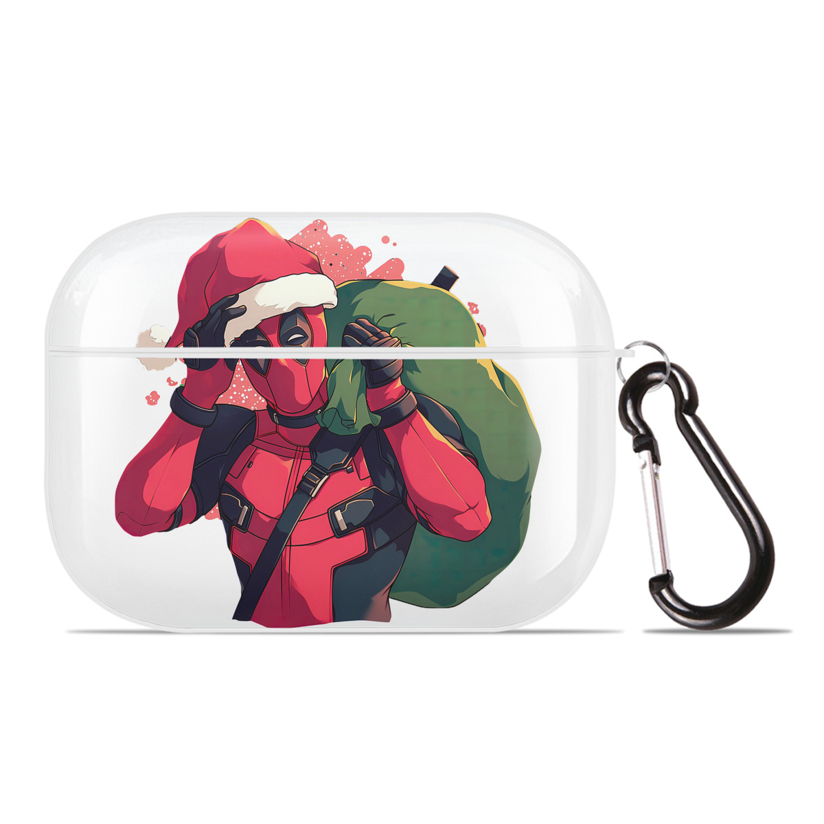 （画像用） Deadpool デッドプール 【AirPods Pro用】ハードシェル保護ケース 耐衝撃・防指紋・カラビナ付き商品仕様