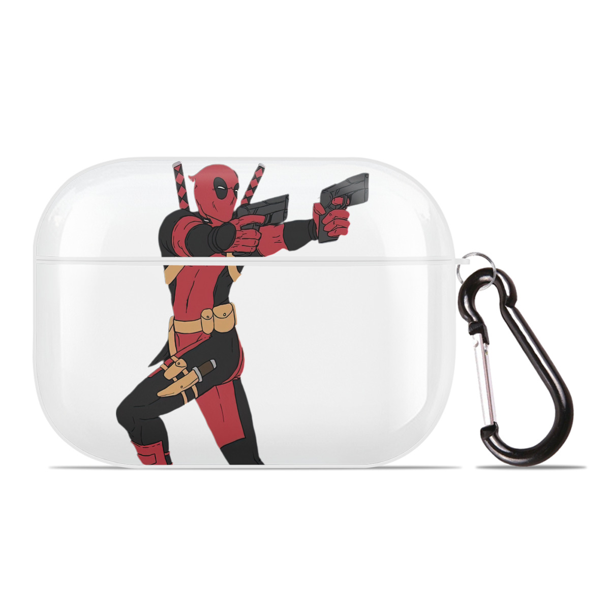 （画像用） Deadpool デッドプール 【AirPods Pro用】ハードシェル保護ケース 耐衝撃・防指紋・カラビナ付き商品仕様