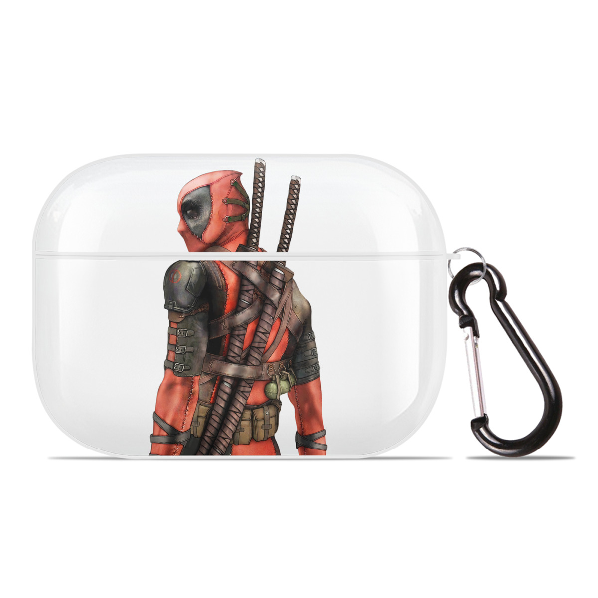 （画像用） Deadpool デッドプール 【AirPods Pro用】ハードシェル保護ケース 耐衝撃・防指紋・カラビナ付き商品仕様