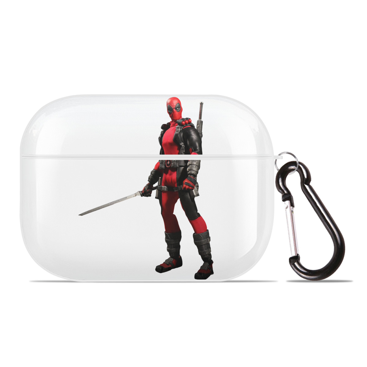 （画像用） Deadpool デッドプール 【AirPods Pro用】ハードシェル保護ケース 耐衝撃・防指紋・カラビナ付き商品仕様