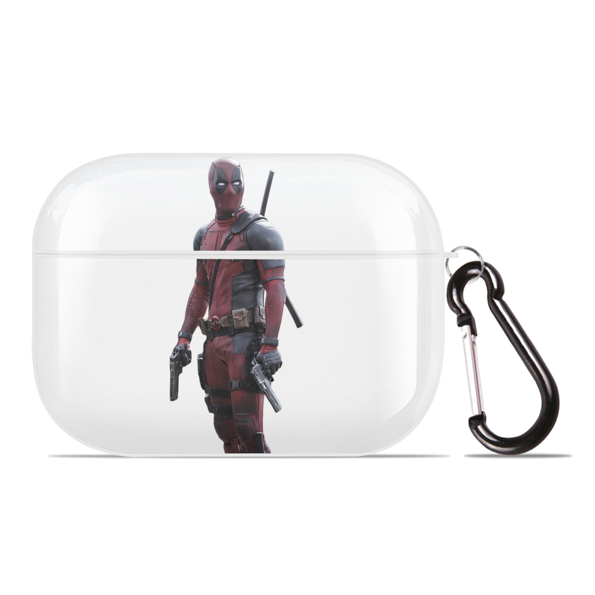 （画像用） Deadpool デッドプール 【AirPods Pro用】ハードシェル保護ケース 耐衝撃・防指紋・カラビナ付き商品仕様