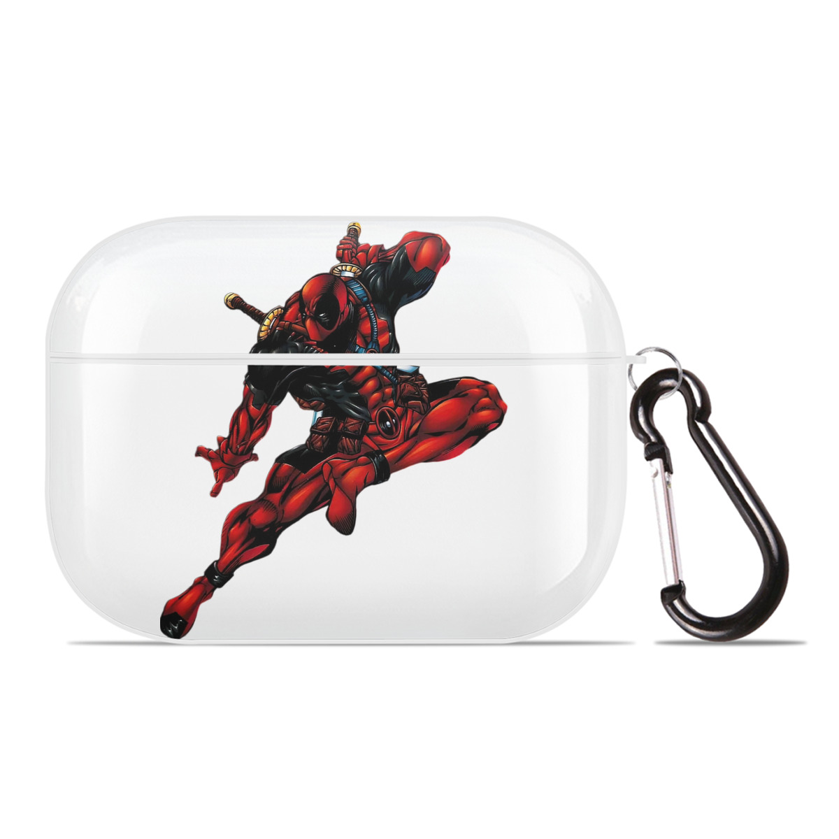 （画像用） Deadpool デッドプール 【AirPods Pro用】ハードシェル保護ケース 耐衝撃・防指紋・カラビナ付き商品仕様