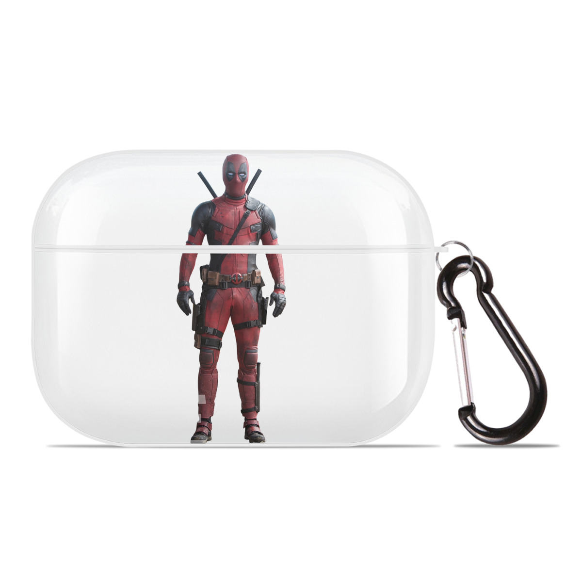 （画像用） Deadpool デッドプール 【AirPods Pro用】ハードシェル保護ケース 耐衝撃・防指紋・カラビナ付き商品仕様