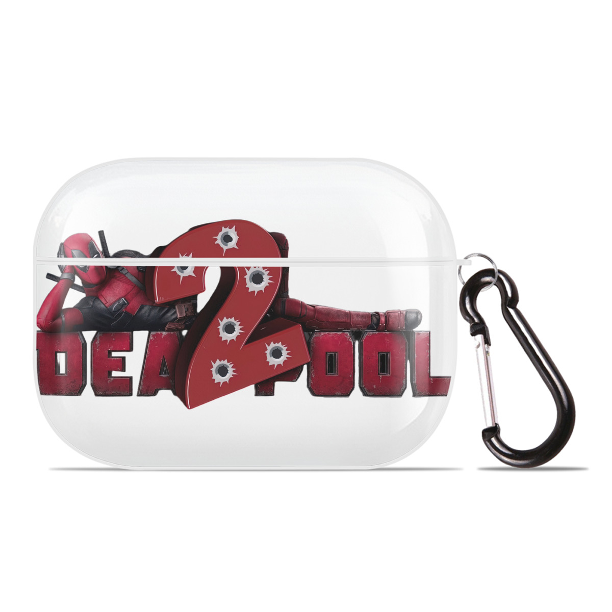（画像用） Deadpool デッドプール 【AirPods Pro用】ハードシェル保護ケース 耐衝撃・防指紋・カラビナ付き商品仕様