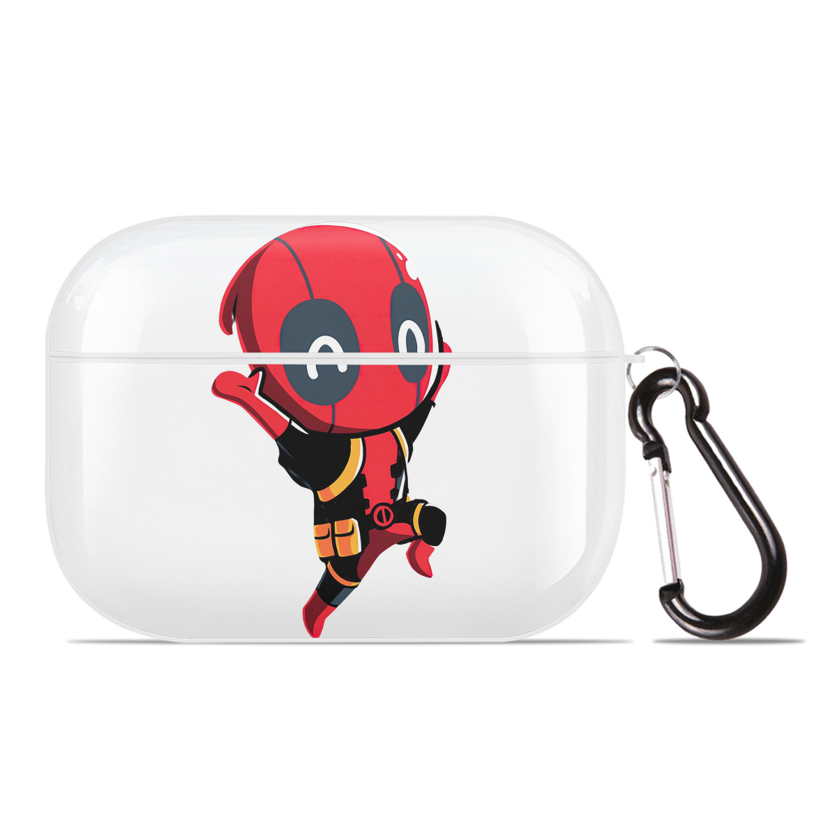 （画像用） Deadpool デッドプール 【AirPods Pro用】ハードシェル保護ケース 耐衝撃・防指紋・カラビナ付き商品仕様