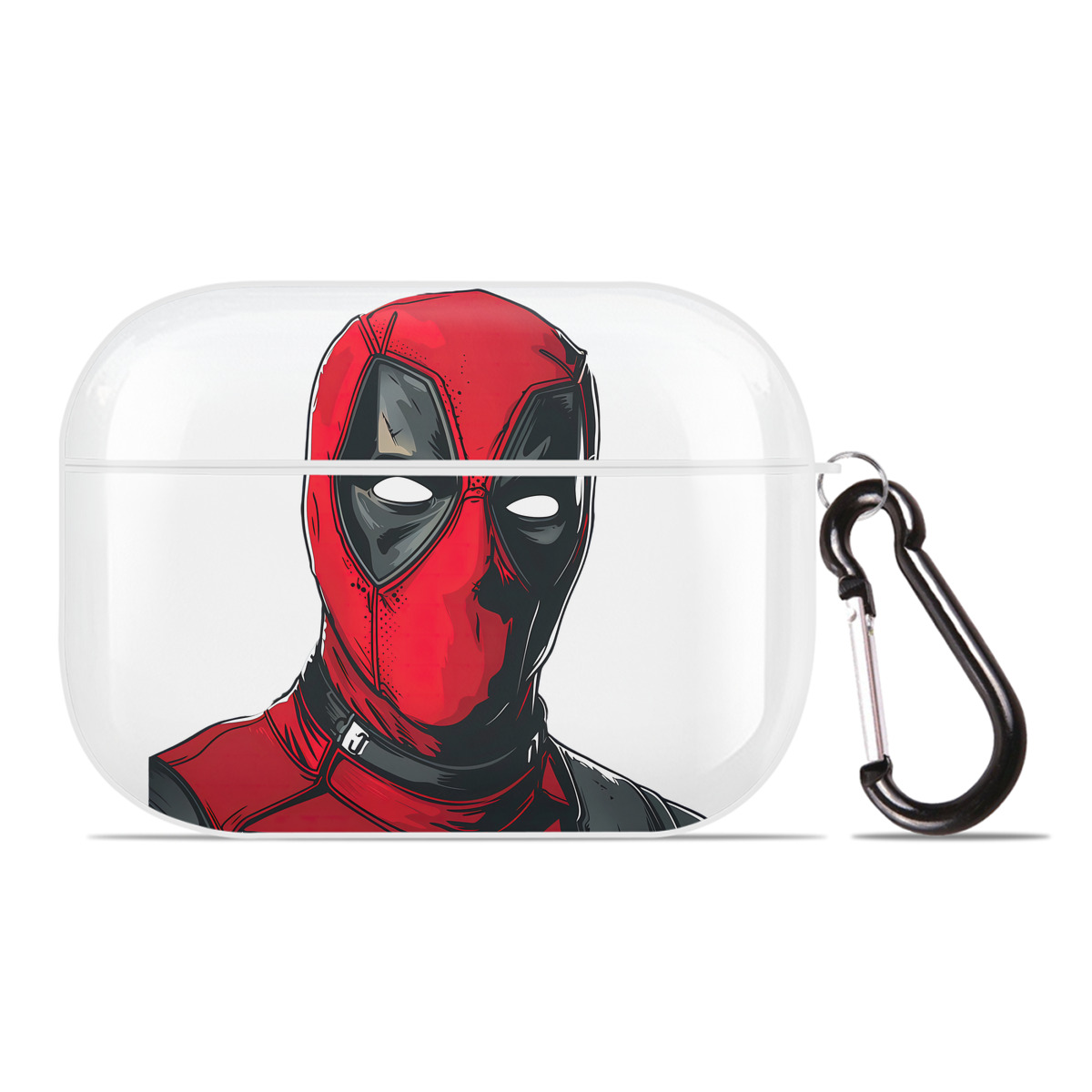 （画像用） Deadpool デッドプール 【AirPods Pro用】ハードシェル保護ケース 耐衝撃・防指紋・カラビナ付き商品仕様