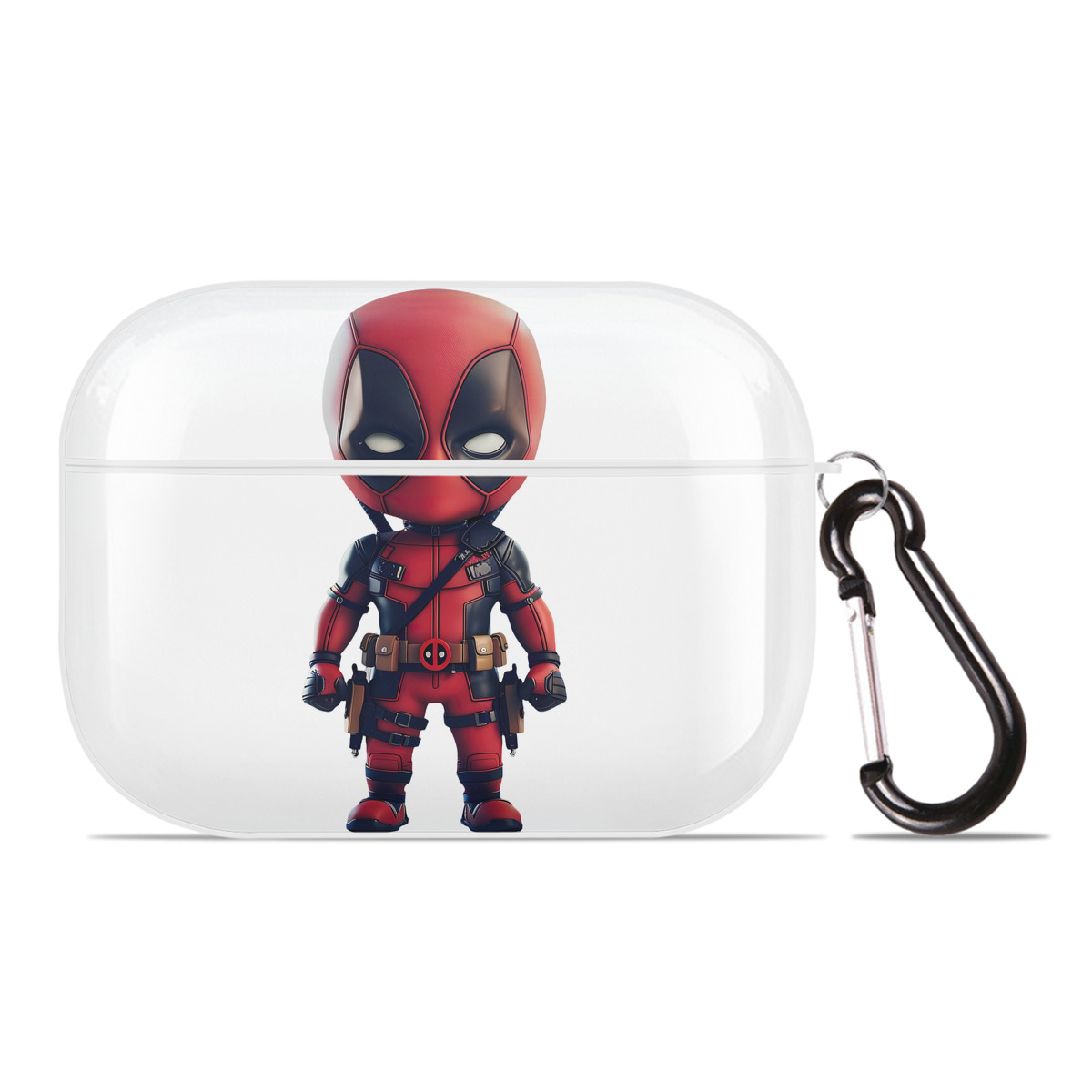 （画像用） Deadpool デッドプール 【AirPods Pro用】ハードシェル保護ケース 耐衝撃・防指紋・カラビナ付き商品仕様