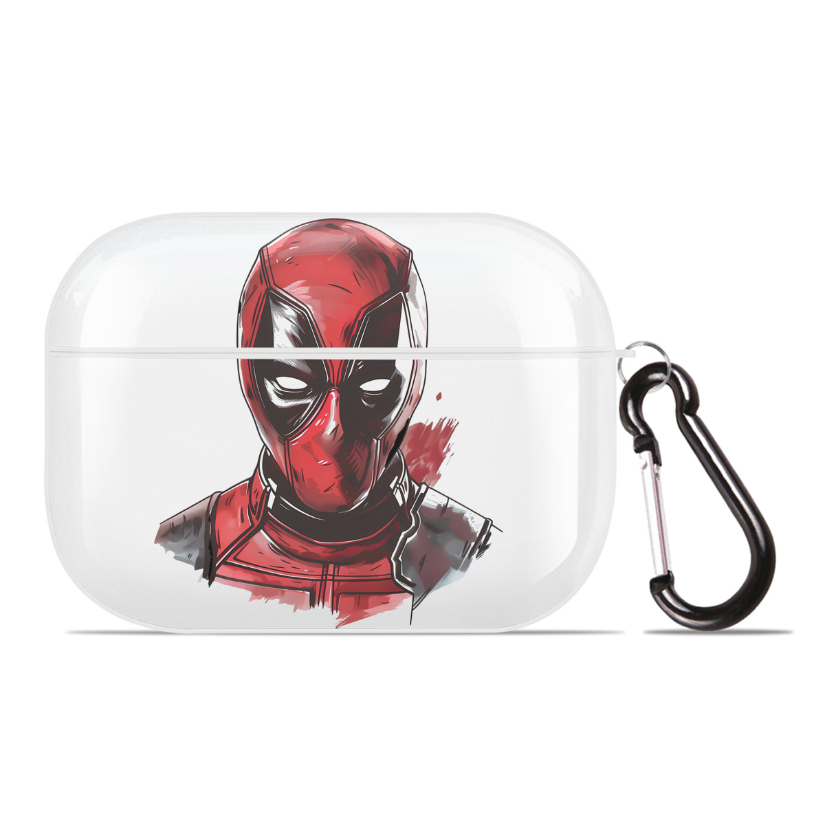 （画像用） Deadpool デッドプール 【AirPods Pro用】ハードシェル保護ケース 耐衝撃・防指紋・カラビナ付き商品仕様