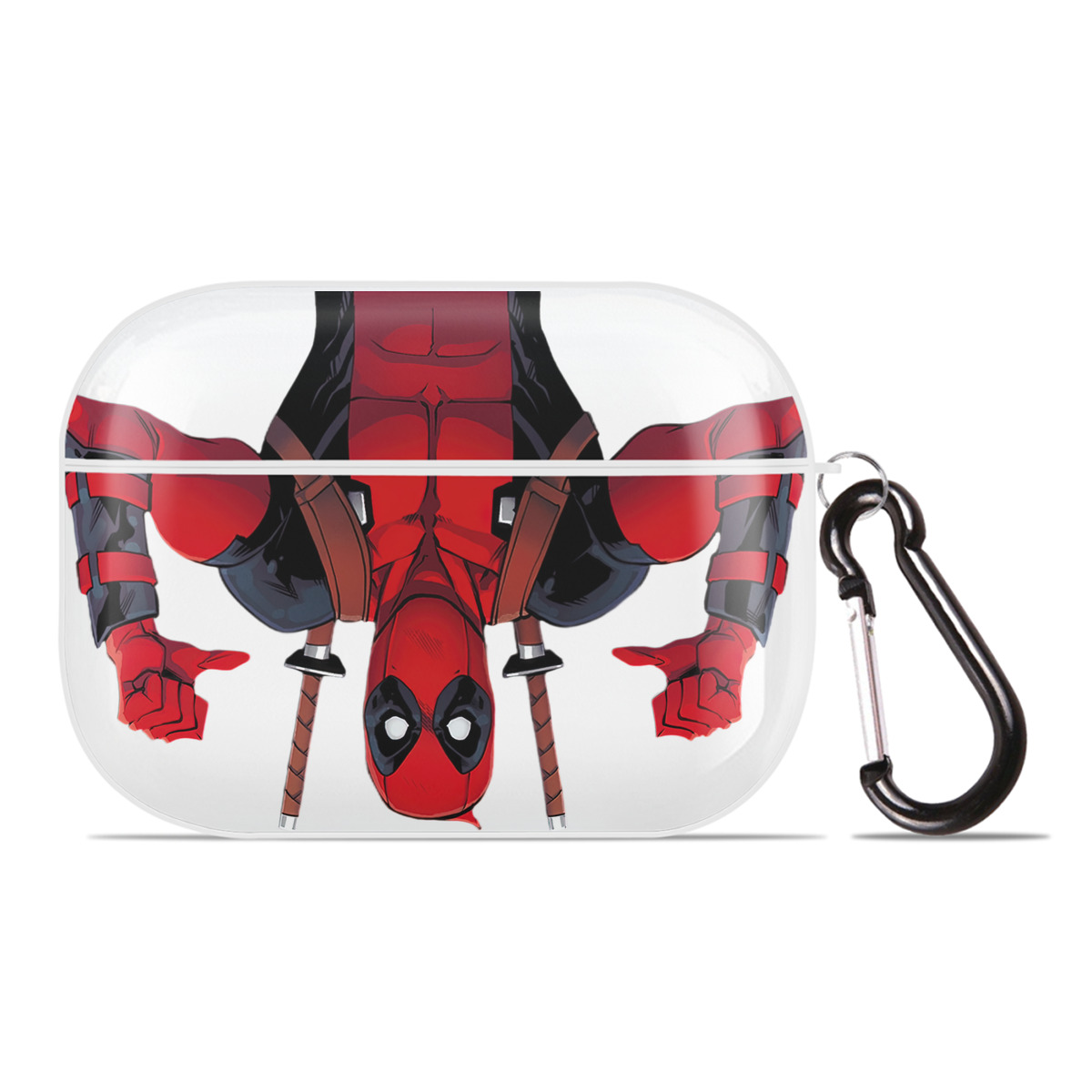 （画像用） Deadpool デッドプール 【AirPods Pro用】ハードシェル保護ケース 耐衝撃・防指紋・カラビナ付き商品仕様