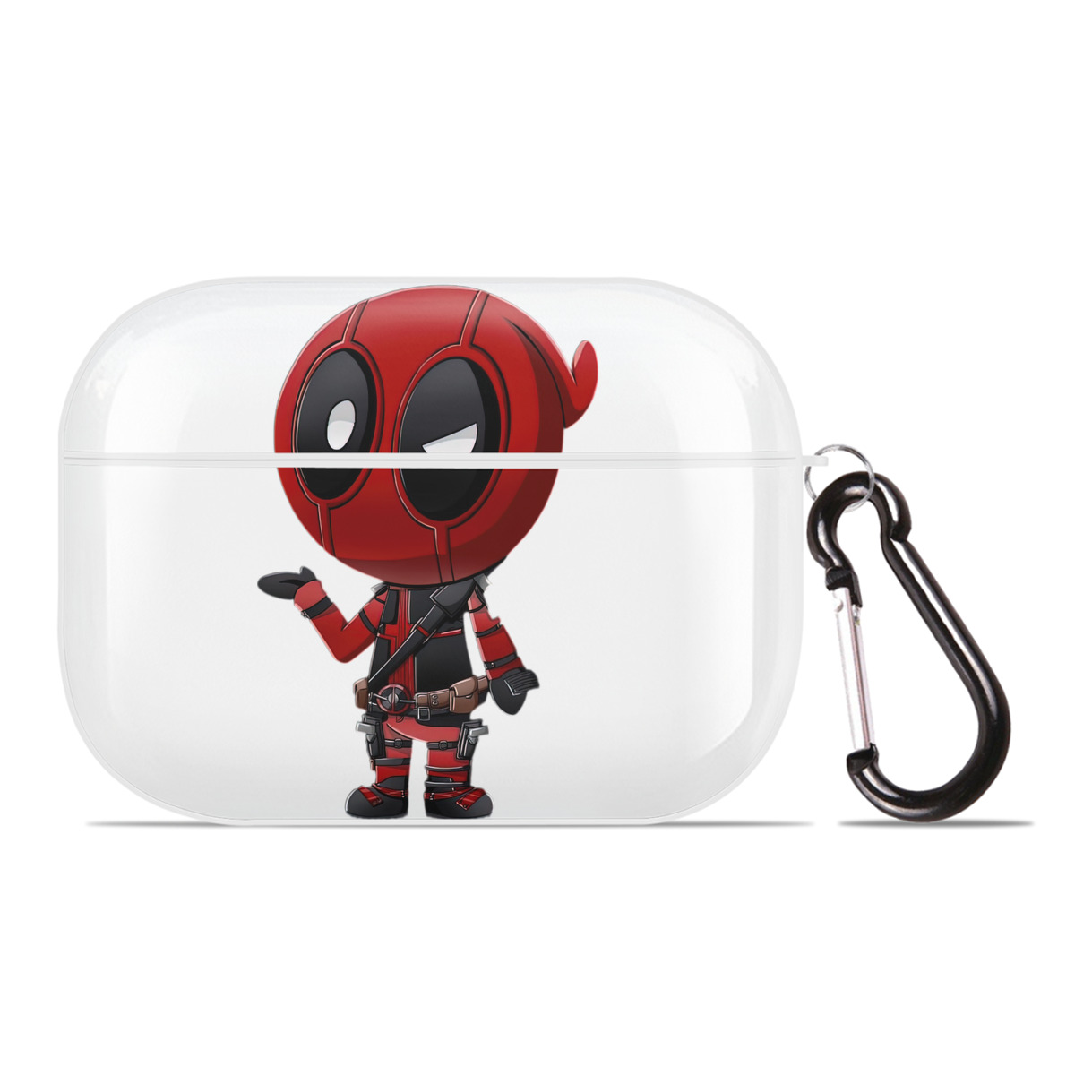 （画像用） Deadpool デッドプール 【AirPods Pro用】ハードシェル保護ケース 耐衝撃・防指紋・カラビナ付き商品仕様
