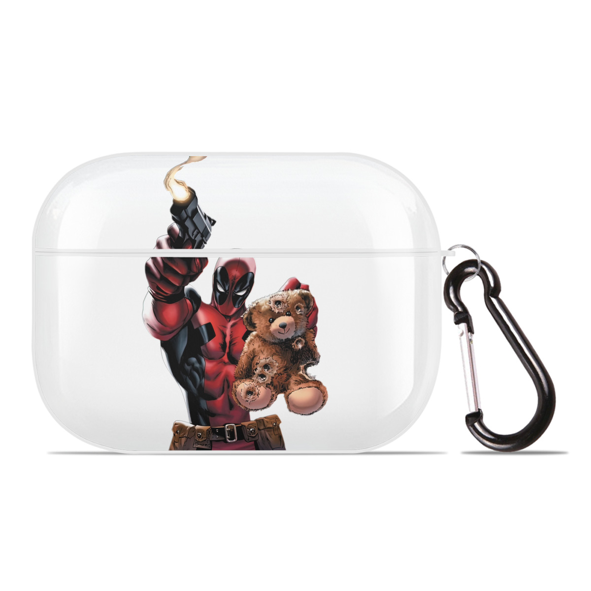 （画像用） Deadpool デッドプール 【AirPods Pro用】ハードシェル保護ケース 耐衝撃・防指紋・カラビナ付き商品仕様
