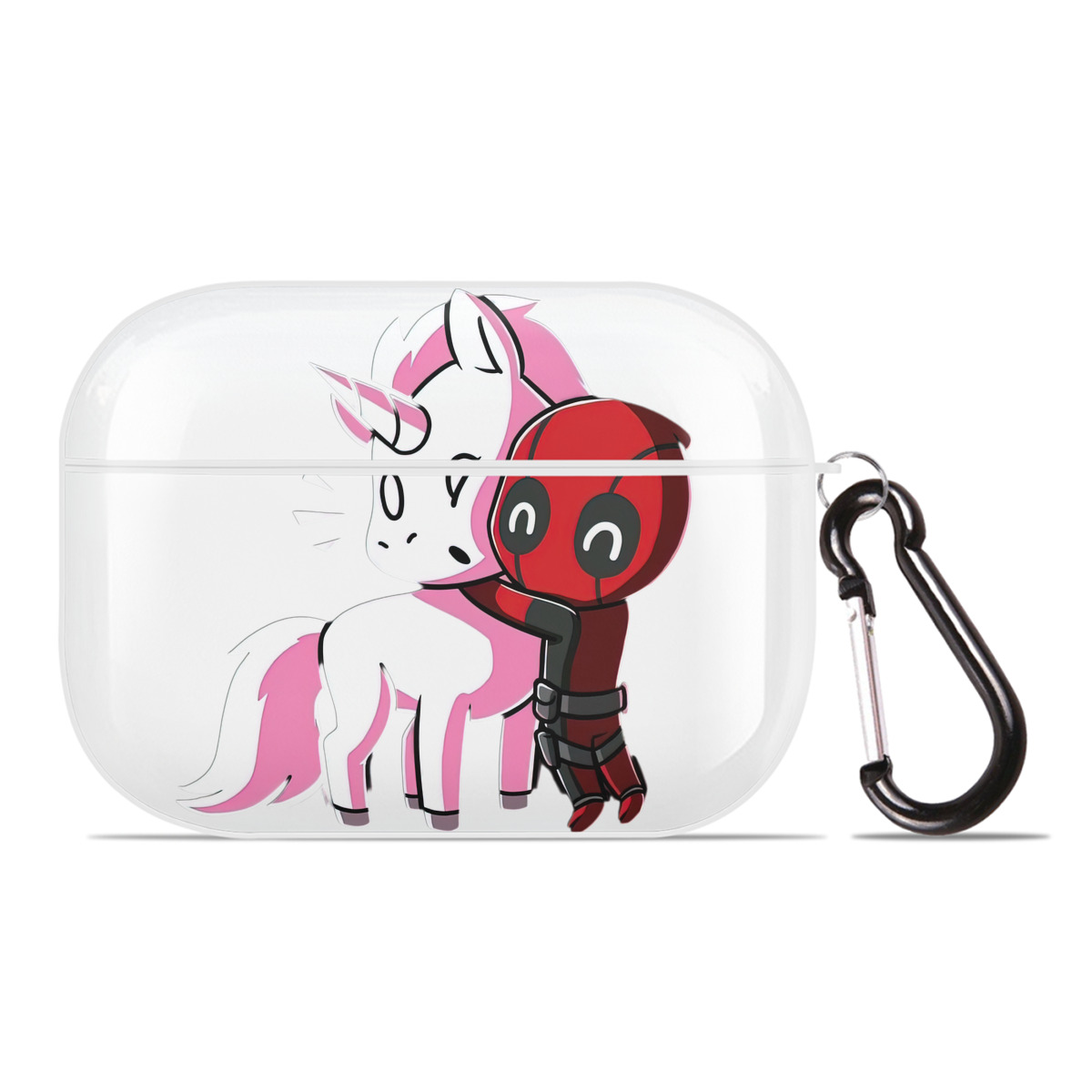 （画像用） Deadpool デッドプール 【AirPods Pro用】ハードシェル保護ケース 耐衝撃・防指紋・カラビナ付き商品仕様