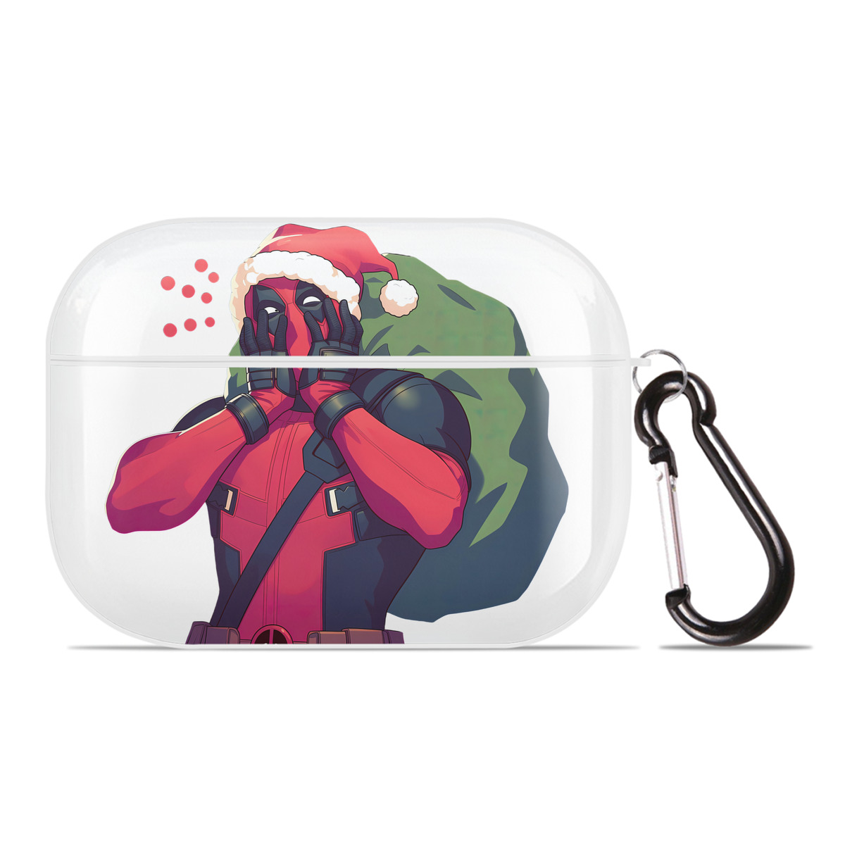 （画像用） Deadpool デッドプール 【AirPods Pro用】ハードシェル保護ケース 耐衝撃・防指紋・カラビナ付き商品仕様