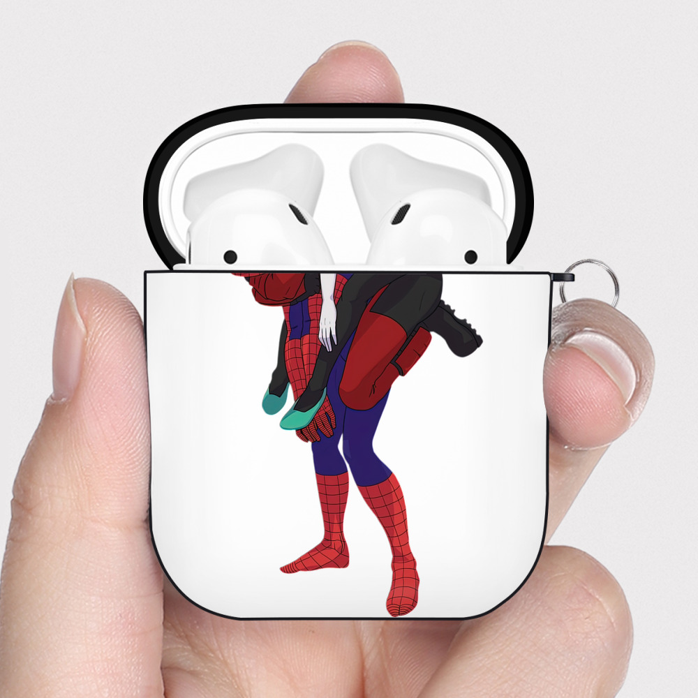 （画像用） Deadpool デッドプール AirPods 第2世代保護ケース ハードシェル ブラック 耐衝撃・防指紋・カラビナ付き