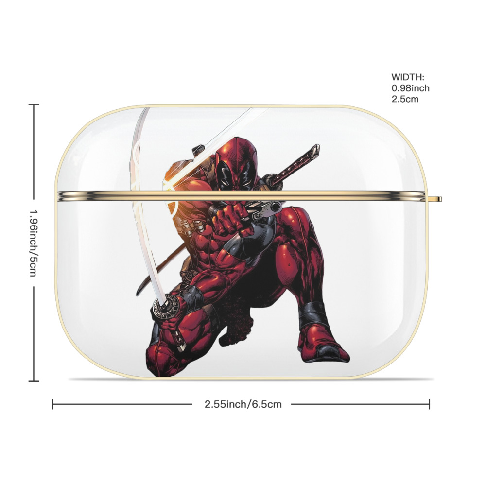 Deadpool デッドプール 【AirPods Pro用】ハードシェル保護ケース｜耐衝撃・防指紋・カラビナ付き商品仕様