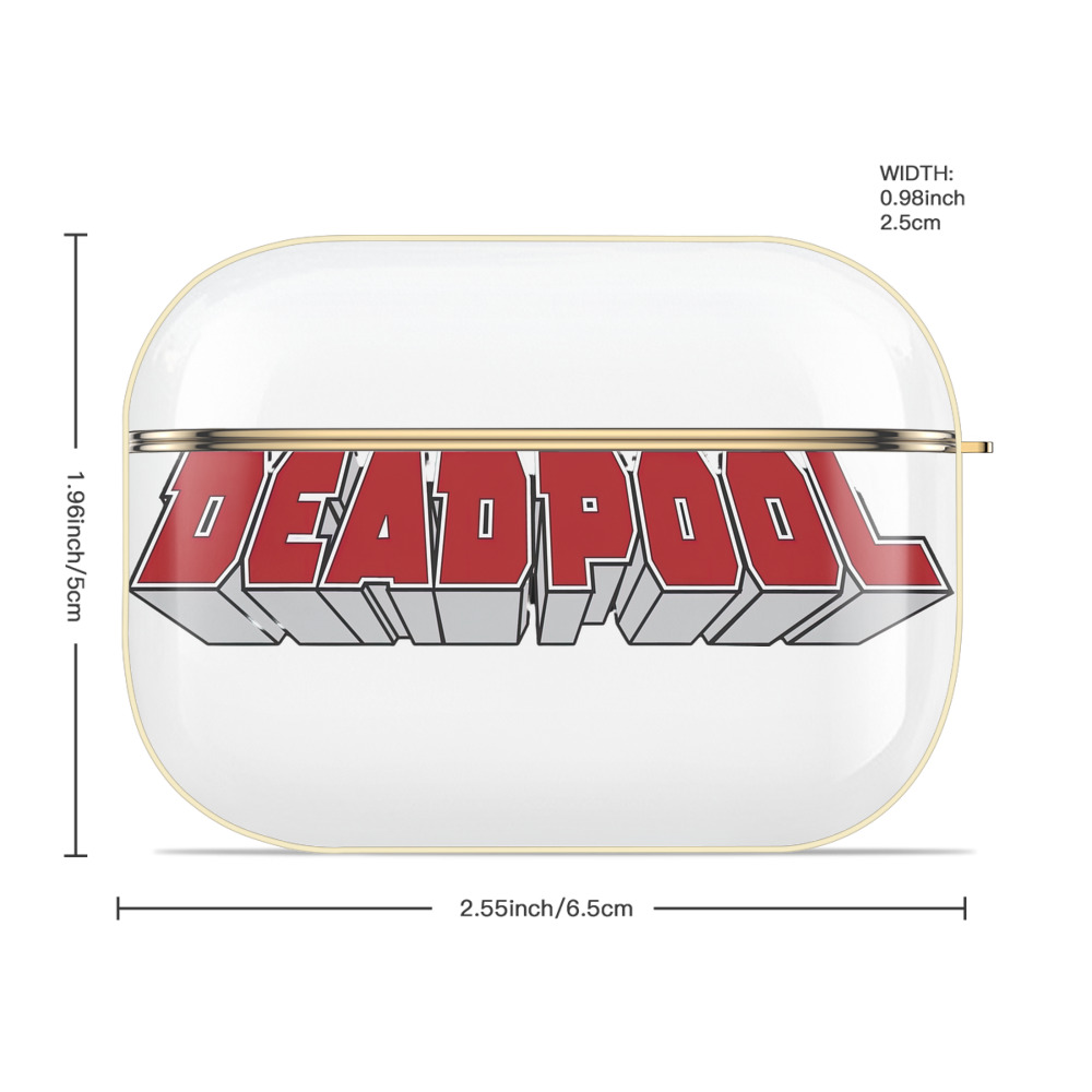 Deadpool デッドプール 【AirPods Pro用】ハードシェル保護ケース｜耐衝撃・防指紋・カラビナ付き商品仕様