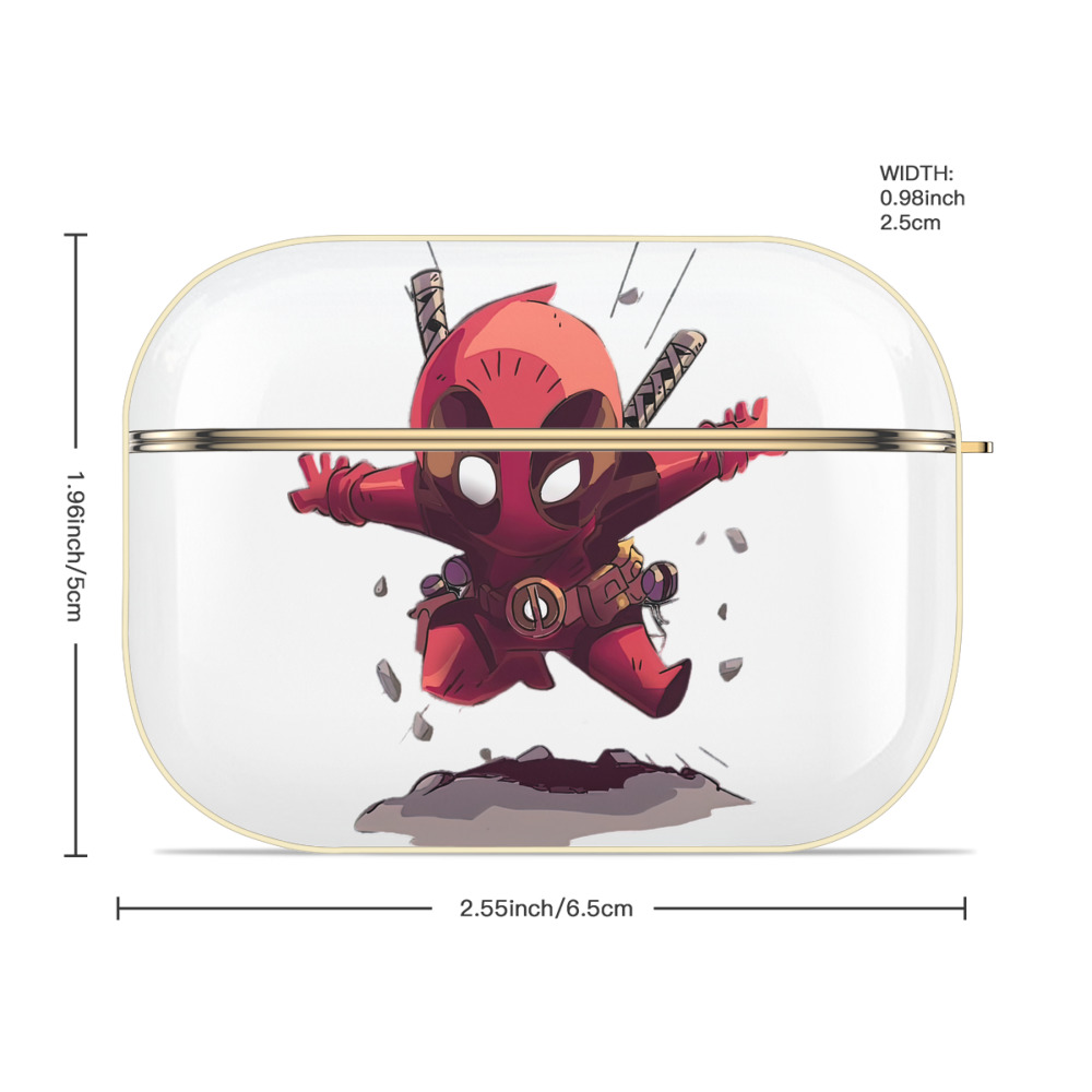 Deadpool デッドプール 【AirPods Pro用】ハードシェル保護ケース｜耐衝撃・防指紋・カラビナ付き商品仕様