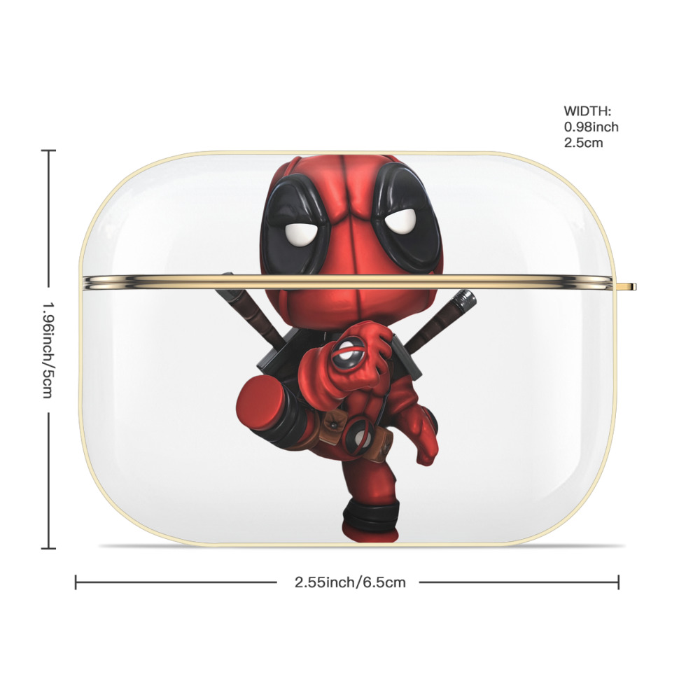 Deadpool デッドプール 【AirPods Pro用】ハードシェル保護ケース｜耐衝撃・防指紋・カラビナ付き商品仕様