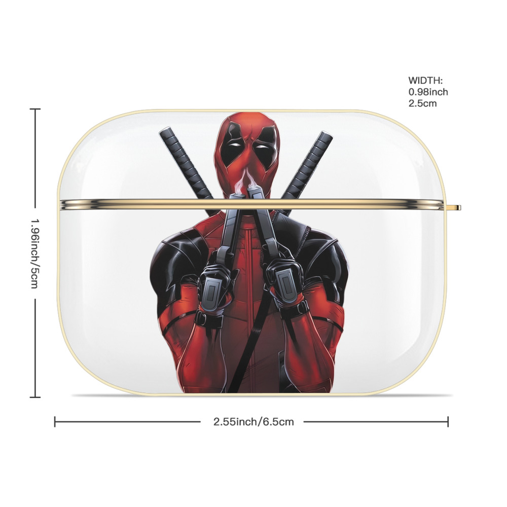 Deadpool デッドプール 【AirPods Pro用】ハードシェル保護ケース｜耐衝撃・防指紋・カラビナ付き商品仕様