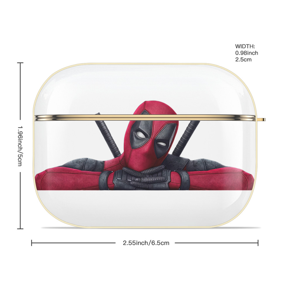 Deadpool デッドプール 【AirPods Pro用】ハードシェル保護ケース｜耐衝撃・防指紋・カラビナ付き商品仕様