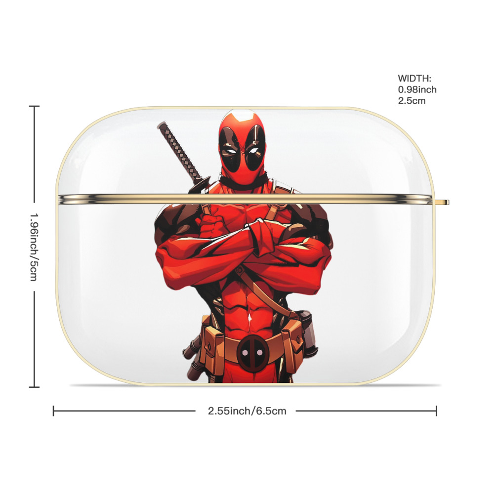 Deadpool デッドプール 【AirPods Pro用】ハードシェル保護ケース｜耐衝撃・防指紋・カラビナ付き商品仕様