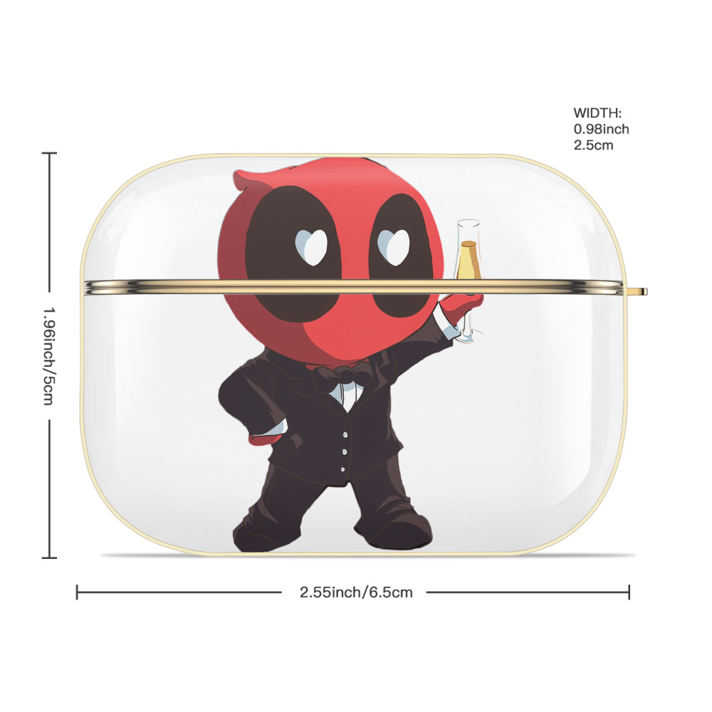 Deadpool デッドプール 【AirPods Pro用】ハードシェル保護ケース｜耐衝撃・防指紋・カラビナ付き商品仕様