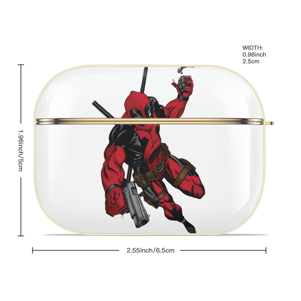 Deadpool デッドプール 【AirPods Pro用】ハードシェル保護ケース｜耐衝撃・防指紋・カラビナ付き商品仕様