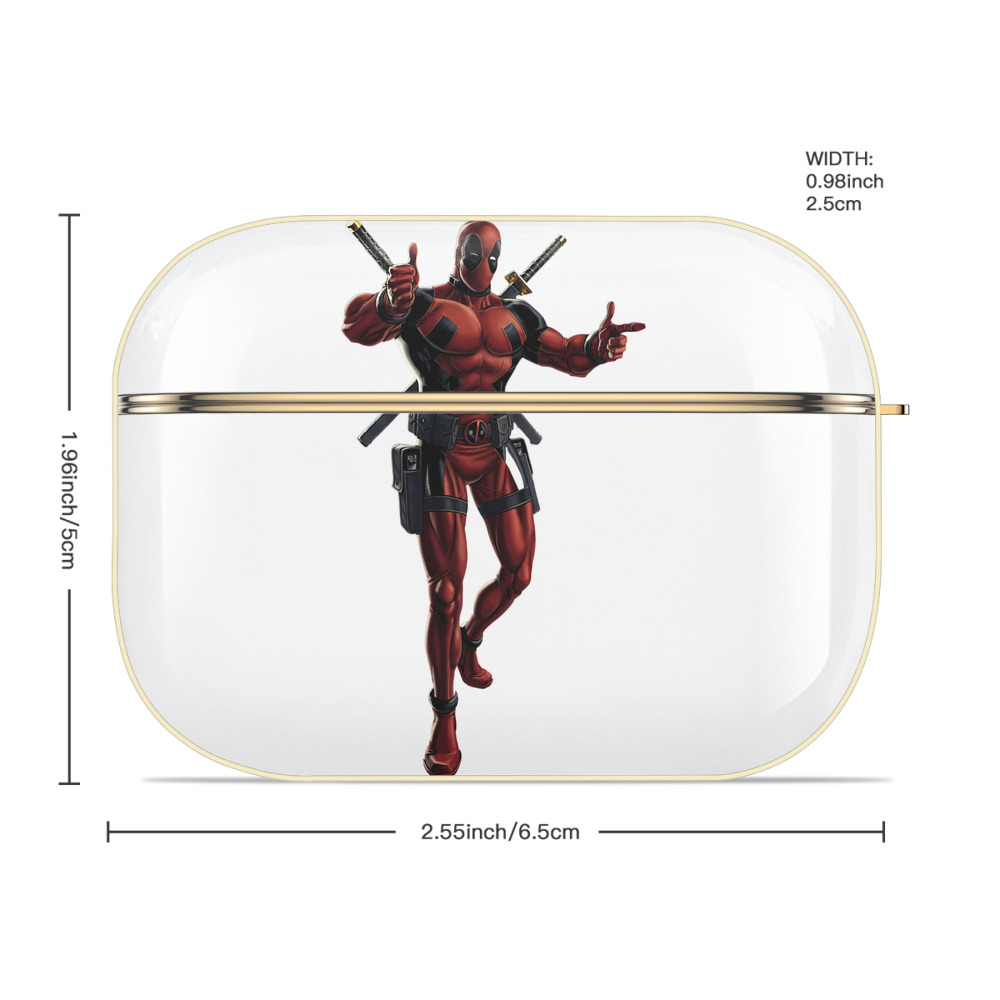 Deadpool デッドプール 【AirPods Pro用】ハードシェル保護ケース｜耐衝撃・防指紋・カラビナ付き商品仕様