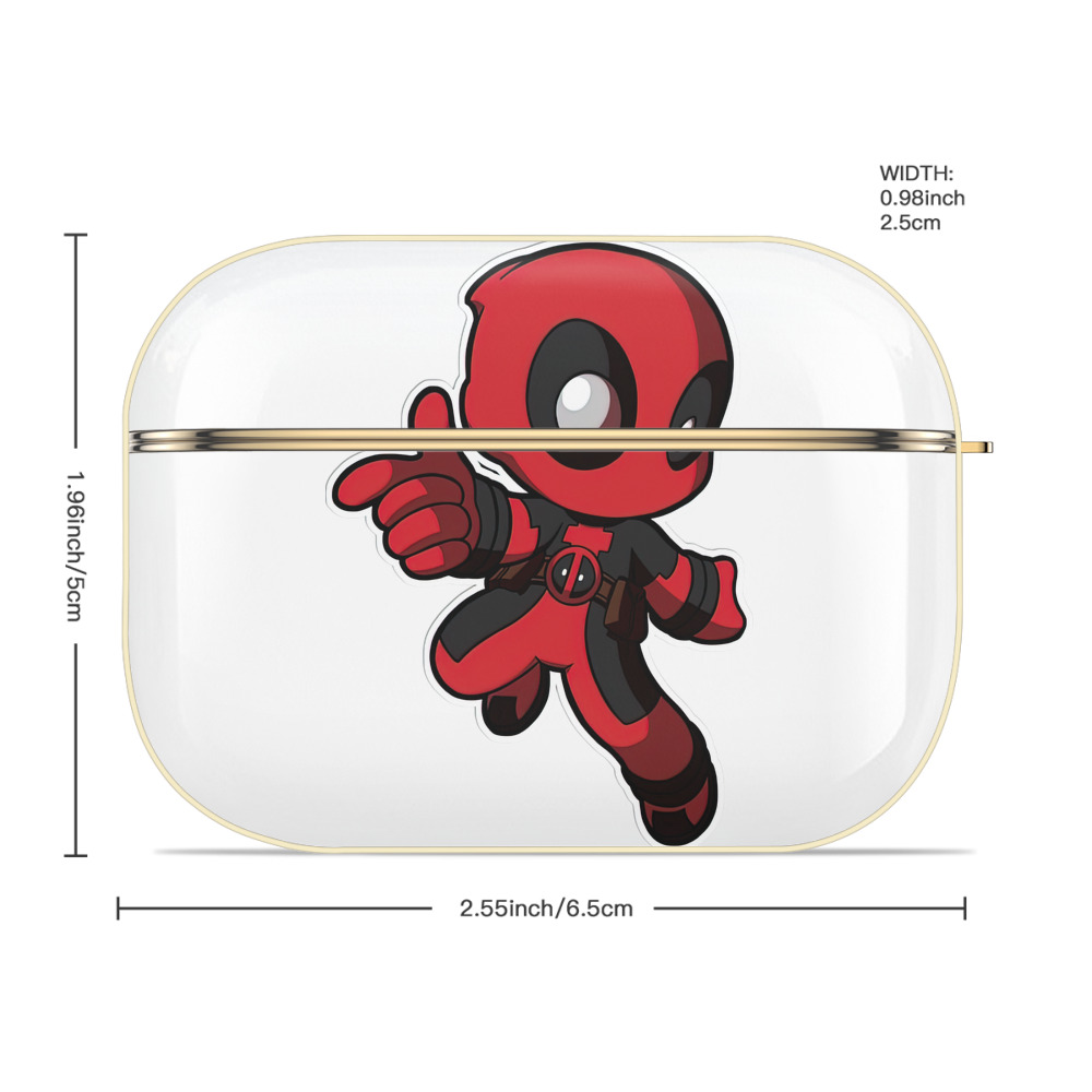 Deadpool デッドプール 【AirPods Pro用】ハードシェル保護ケース｜耐衝撃・防指紋・カラビナ付き商品仕様