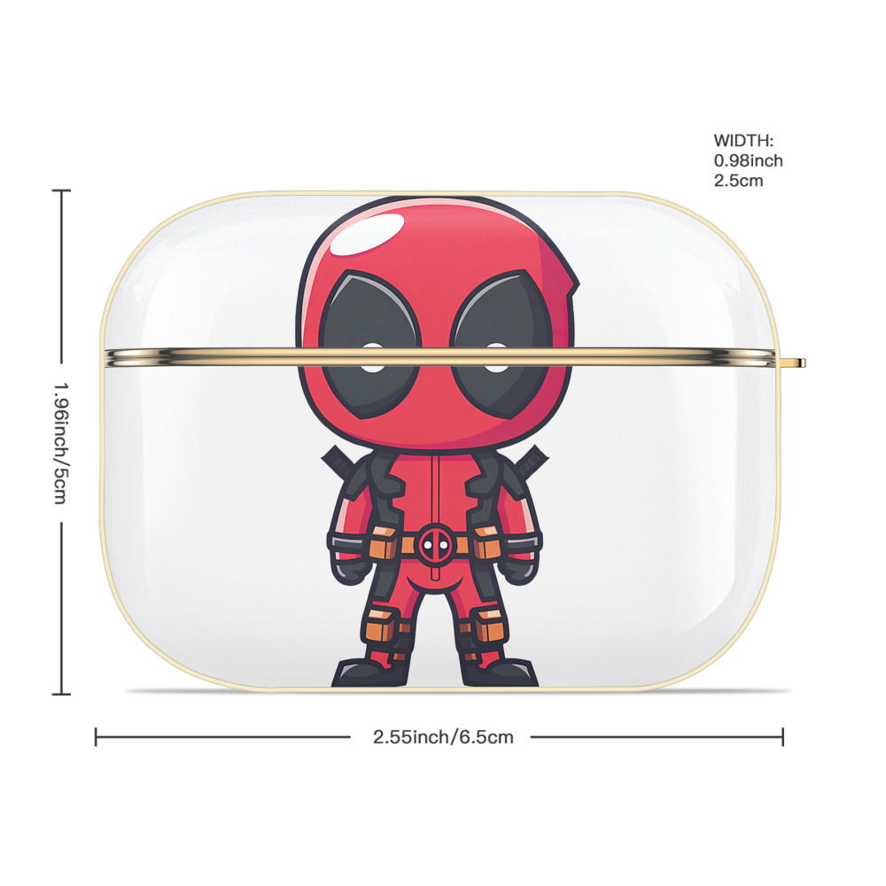 Deadpool デッドプール 【AirPods Pro用】ハードシェル保護ケース｜耐衝撃・防指紋・カラビナ付き商品仕様