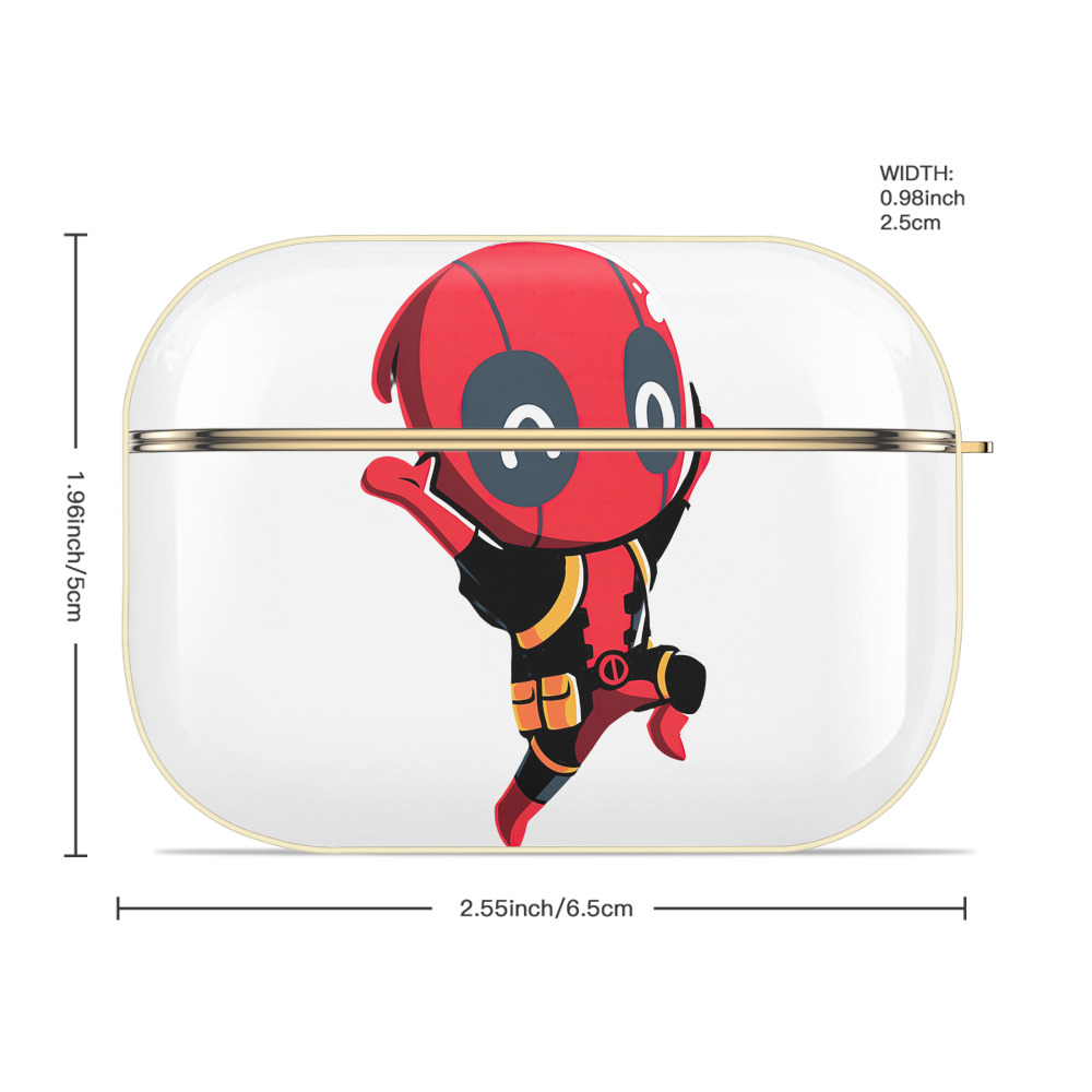 Deadpool デッドプール 【AirPods Pro用】ハードシェル保護ケース｜耐衝撃・防指紋・カラビナ付き商品仕様
