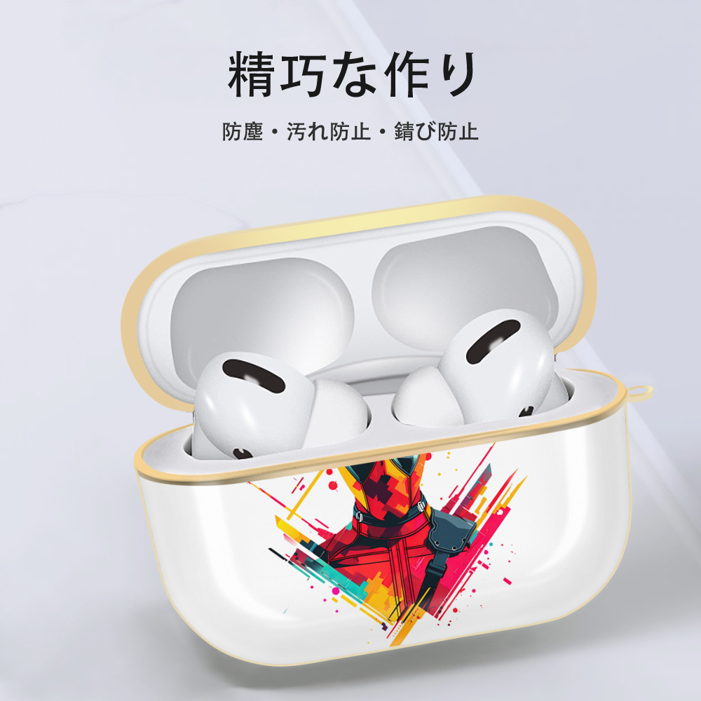 Deadpool デッドプール 【AirPods Pro用】ハードシェル保護ケース｜耐衝撃・防指紋・カラビナ付き商品仕様