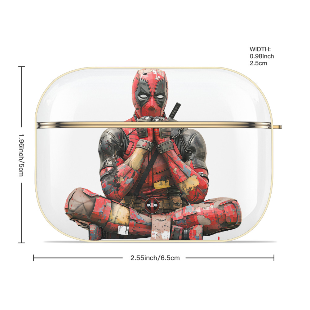 Deadpool デッドプール 【AirPods Pro用】ハードシェル保護ケース｜耐衝撃・防指紋・カラビナ付き商品仕様