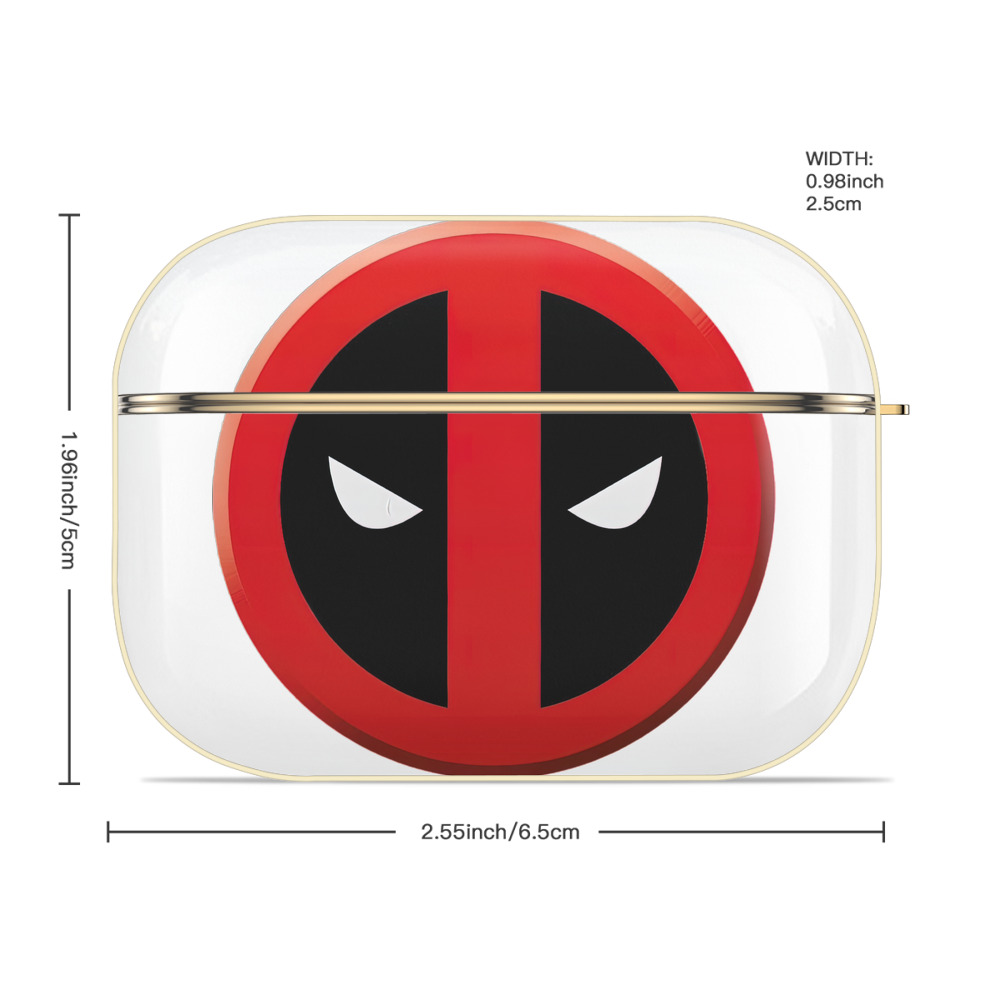 Deadpool デッドプール 【AirPods Pro用】ハードシェル保護ケース｜耐衝撃・防指紋・カラビナ付き商品仕様