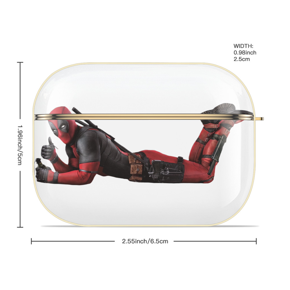 Deadpool デッドプール 【AirPods Pro用】ハードシェル保護ケース｜耐衝撃・防指紋・カラビナ付き商品仕様