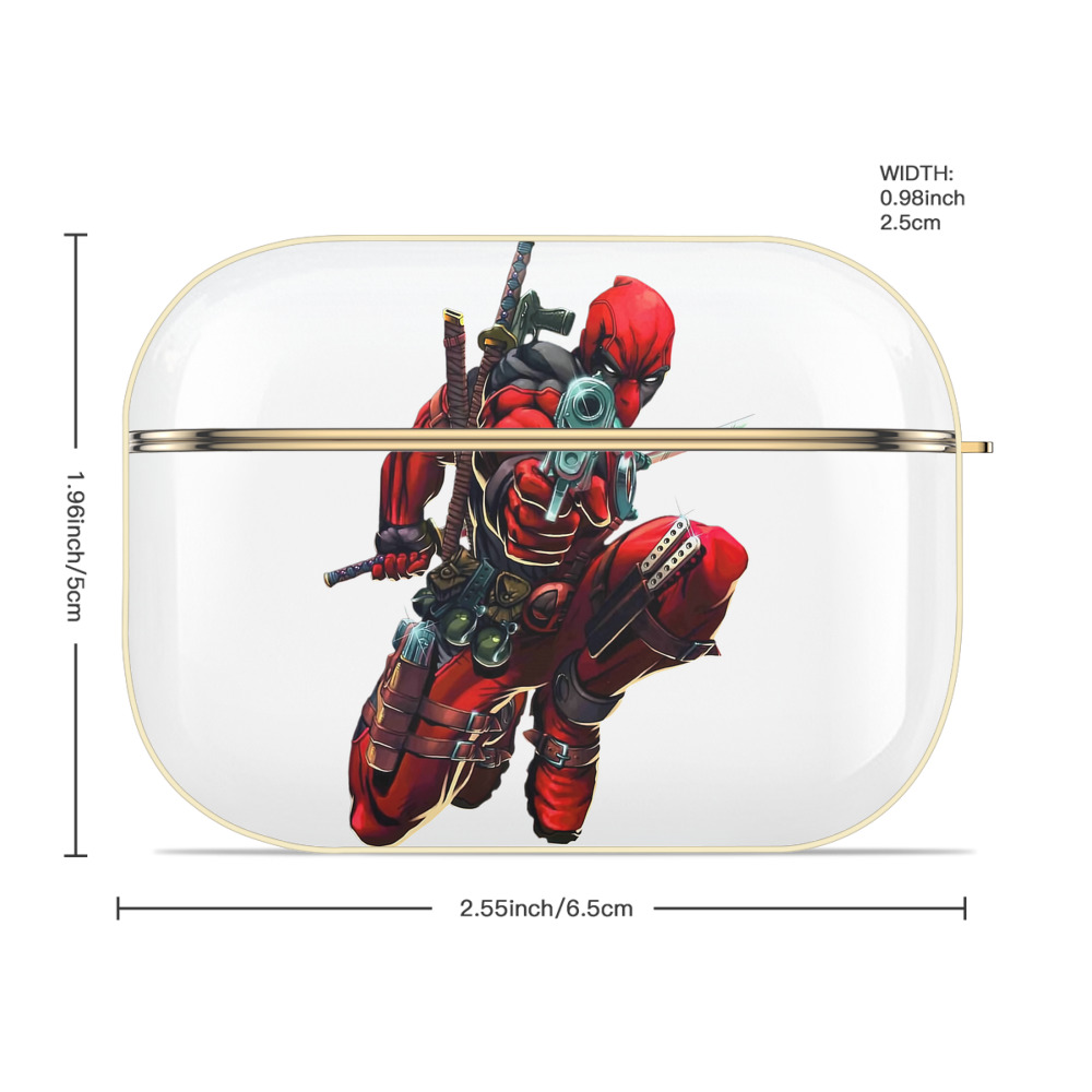 Deadpool デッドプール 【AirPods Pro用】ハードシェル保護ケース｜耐衝撃・防指紋・カラビナ付き商品仕様