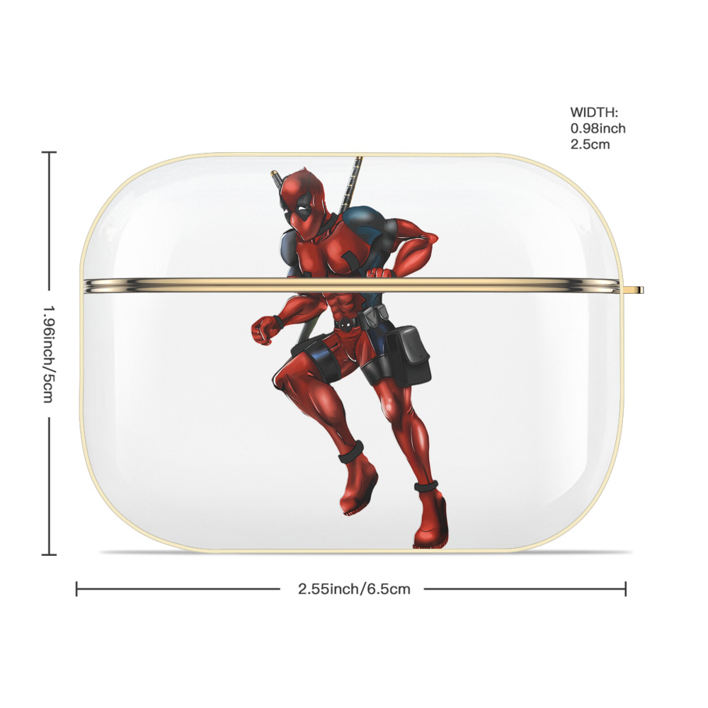 Deadpool デッドプール 【AirPods Pro用】ハードシェル保護ケース｜耐衝撃・防指紋・カラビナ付き商品仕様