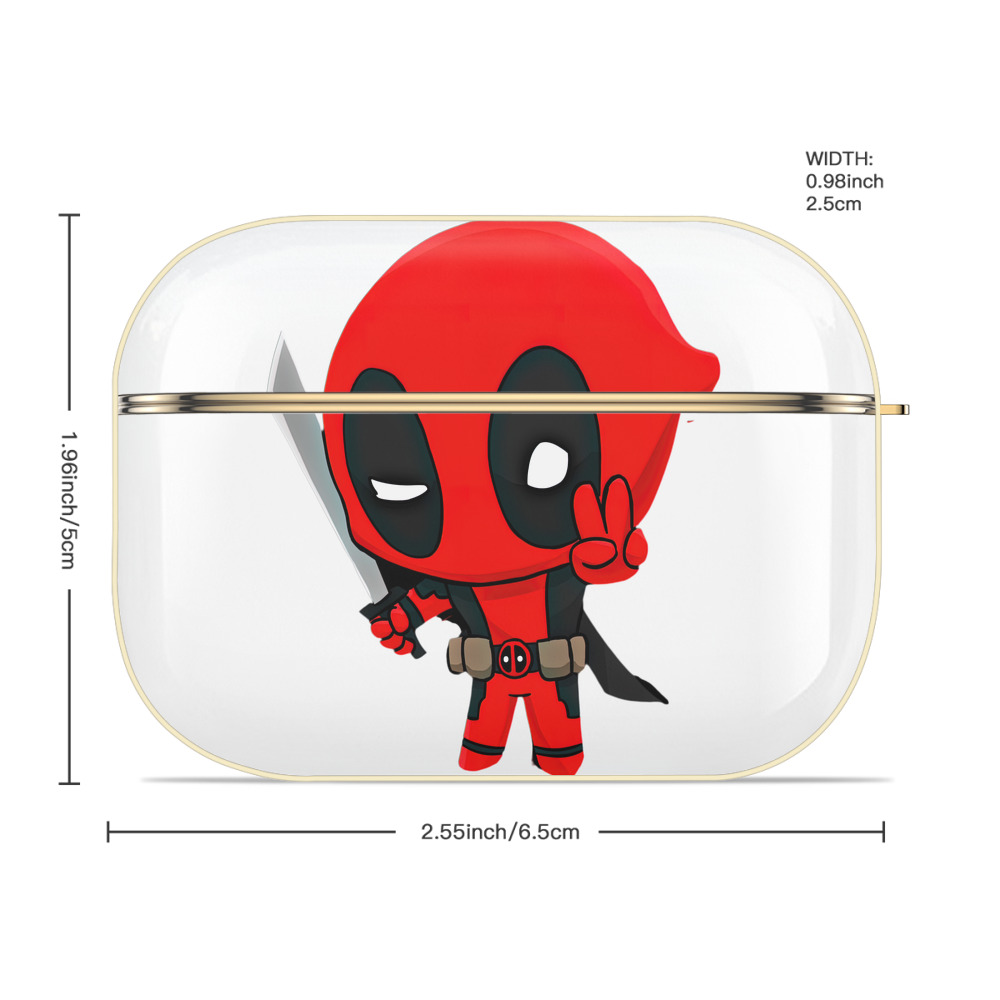 Deadpool デッドプール 【AirPods Pro用】ハードシェル保護ケース｜耐衝撃・防指紋・カラビナ付き商品仕様