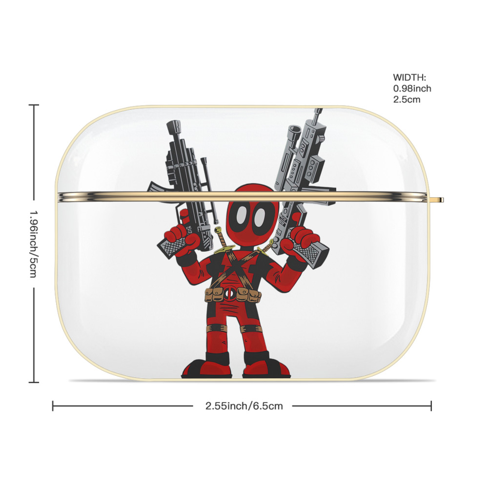 Deadpool デッドプール 【AirPods Pro用】ハードシェル保護ケース｜耐衝撃・防指紋・カラビナ付き商品仕様