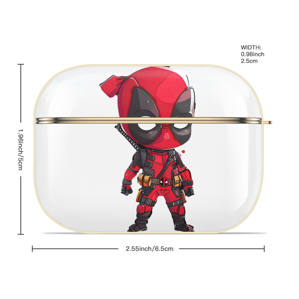 Deadpool デッドプール 【AirPods Pro用】ハードシェル保護ケース｜耐衝撃・防指紋・カラビナ付き商品仕様