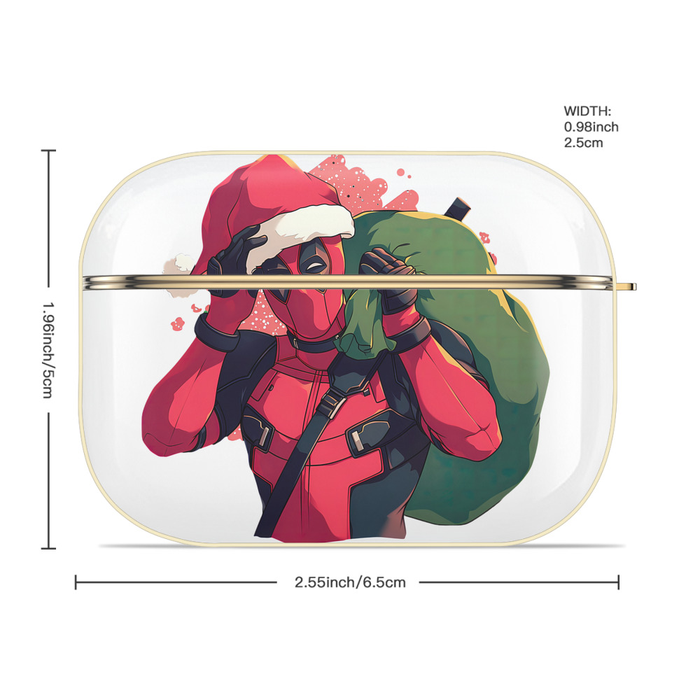 Deadpool デッドプール 【AirPods Pro用】ハードシェル保護ケース｜耐衝撃・防指紋・カラビナ付き商品仕様