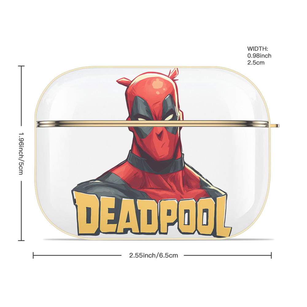 Deadpool デッドプール 【AirPods Pro用】ハードシェル保護ケース｜耐衝撃・防指紋・カラビナ付き商品仕様