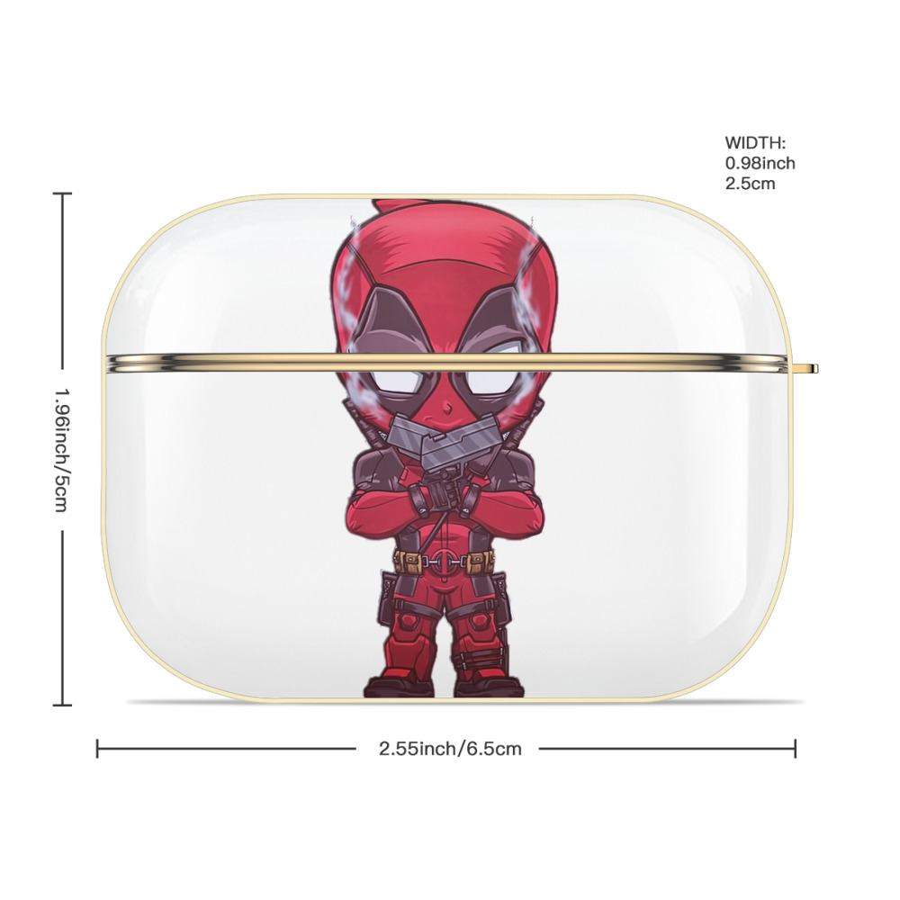 Deadpool デッドプール 【AirPods Pro用】ハードシェル保護ケース｜耐衝撃・防指紋・カラビナ付き商品仕様