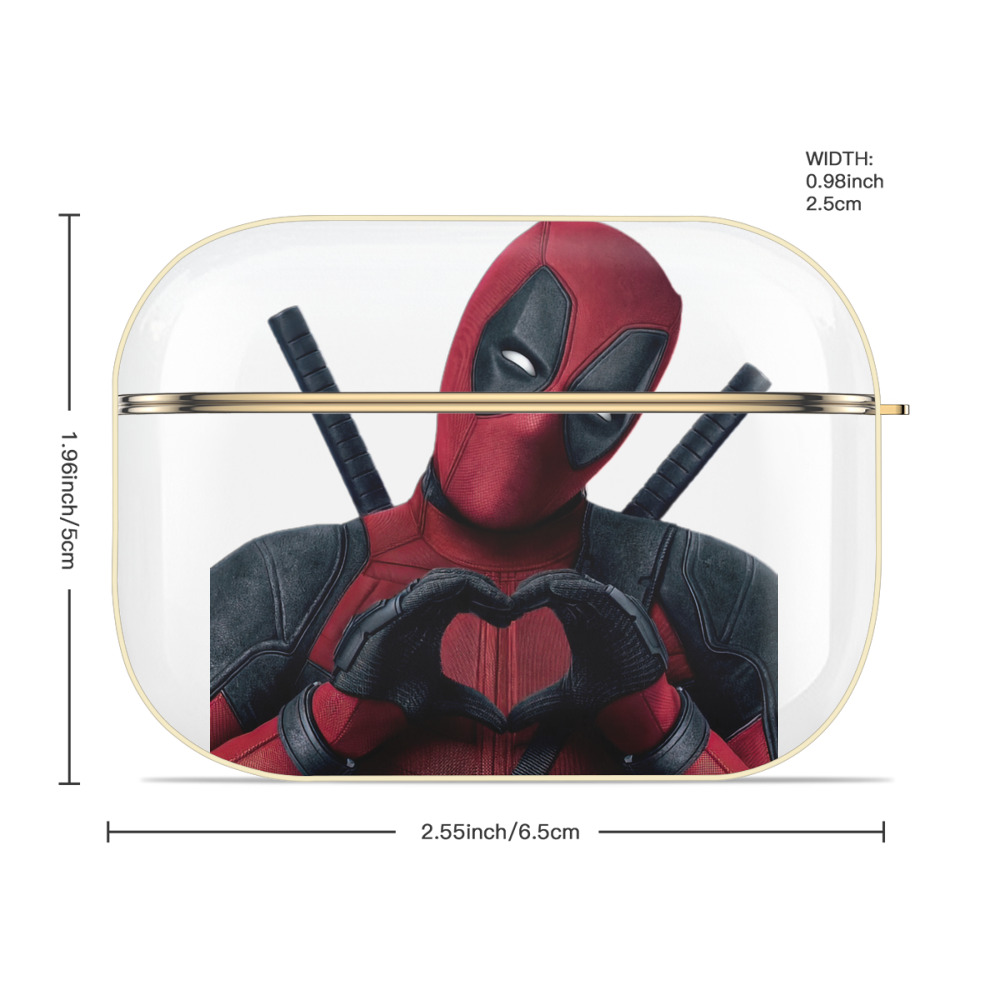 Deadpool デッドプール 【AirPods Pro用】ハードシェル保護ケース｜耐衝撃・防指紋・カラビナ付き商品仕様