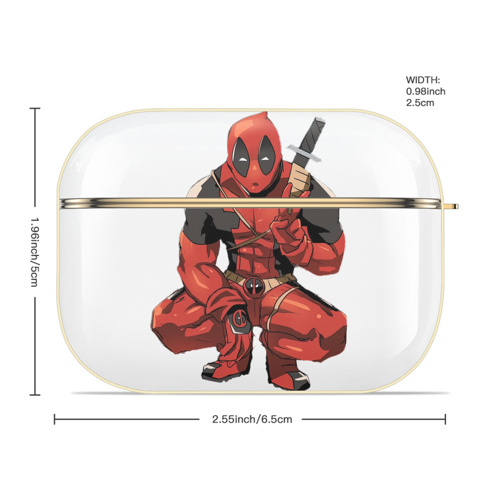 Deadpool デッドプール 【AirPods Pro用】ハードシェル保護ケース｜耐衝撃・防指紋・カラビナ付き商品仕様