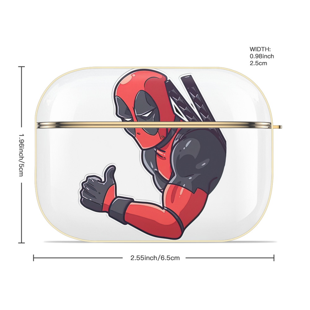 Deadpool デッドプール 【AirPods Pro用】ハードシェル保護ケース｜耐衝撃・防指紋・カラビナ付き商品仕様