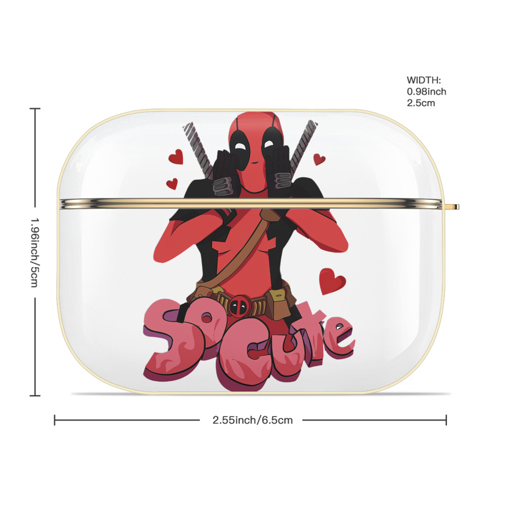 Deadpool デッドプール 【AirPods Pro用】ハードシェル保護ケース｜耐衝撃・防指紋・カラビナ付き商品仕様